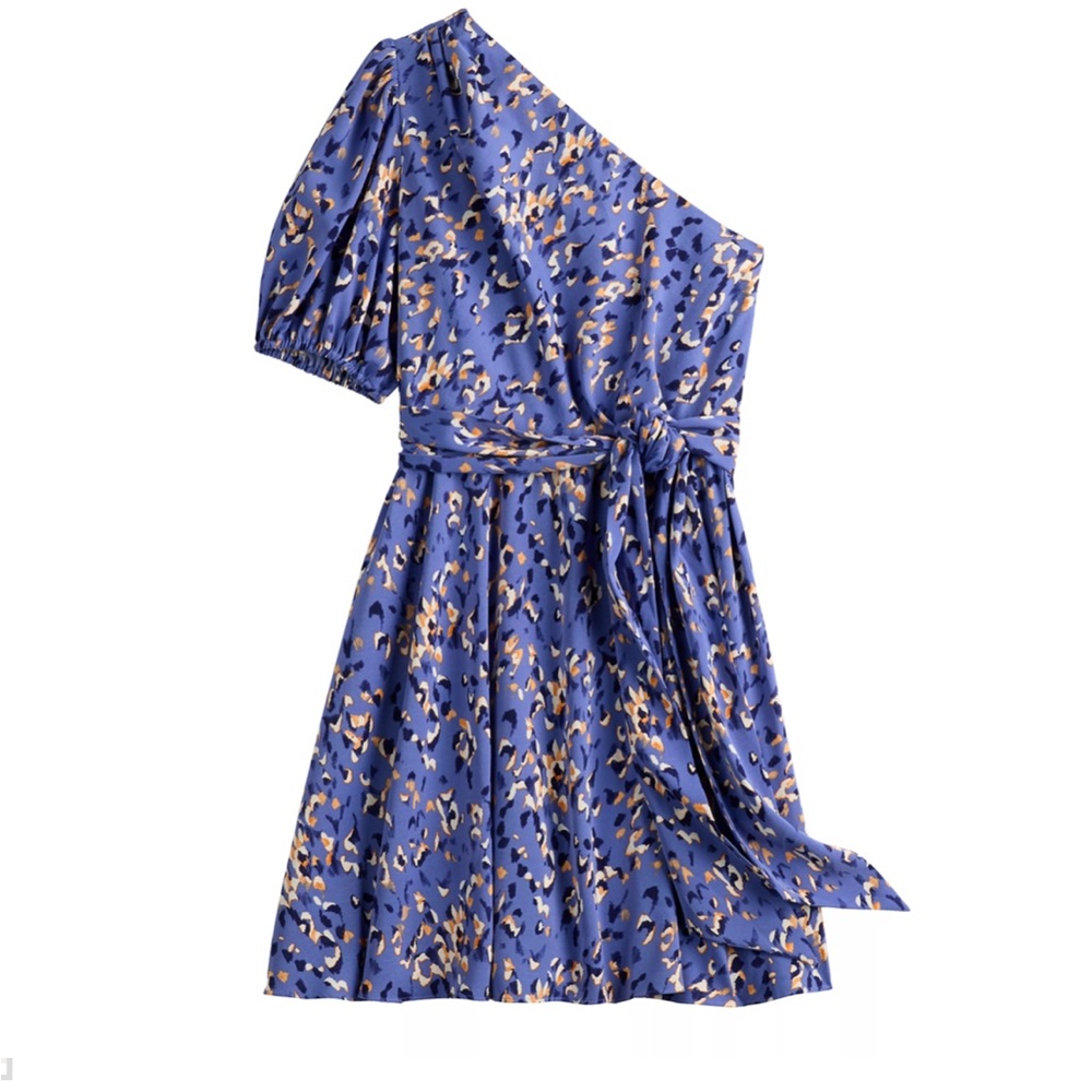 Women's Nine West One-Shoulder Fit-and-Flare Dress